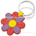 New design leather flower key chain
